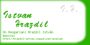 istvan hrazdil business card