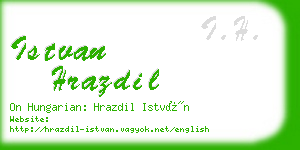 istvan hrazdil business card